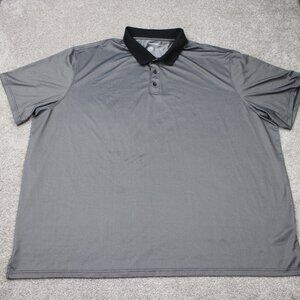 Reebok Golf Polo Shirt Mens 6XL Black Polyester Stretch Short Sleeve Pullover